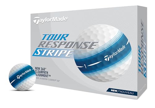 TaylorMade Golf Tour Response Stripe Ball, Blau, Dutzend von TaylorMade