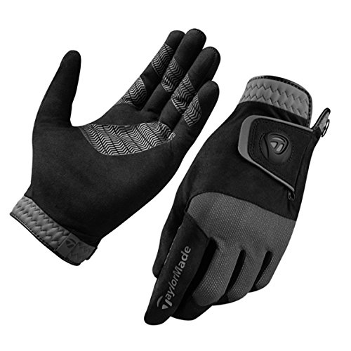 TaylorMade Herren-Golfhandschuh, Regenkontrolle, Schwarz, Größe M/L von TaylorMade