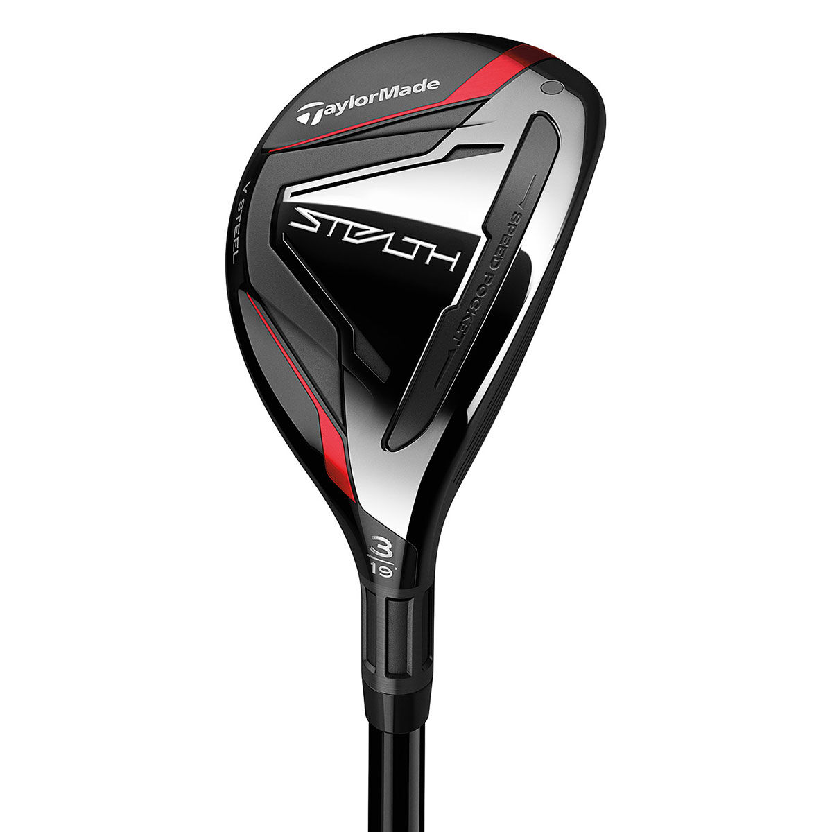 TaylorMade Mens Black and Red Stealth Fuji Ventus Stiff Right Hand Golf Hybrid, Loft: 19° | American Golf von TaylorMade