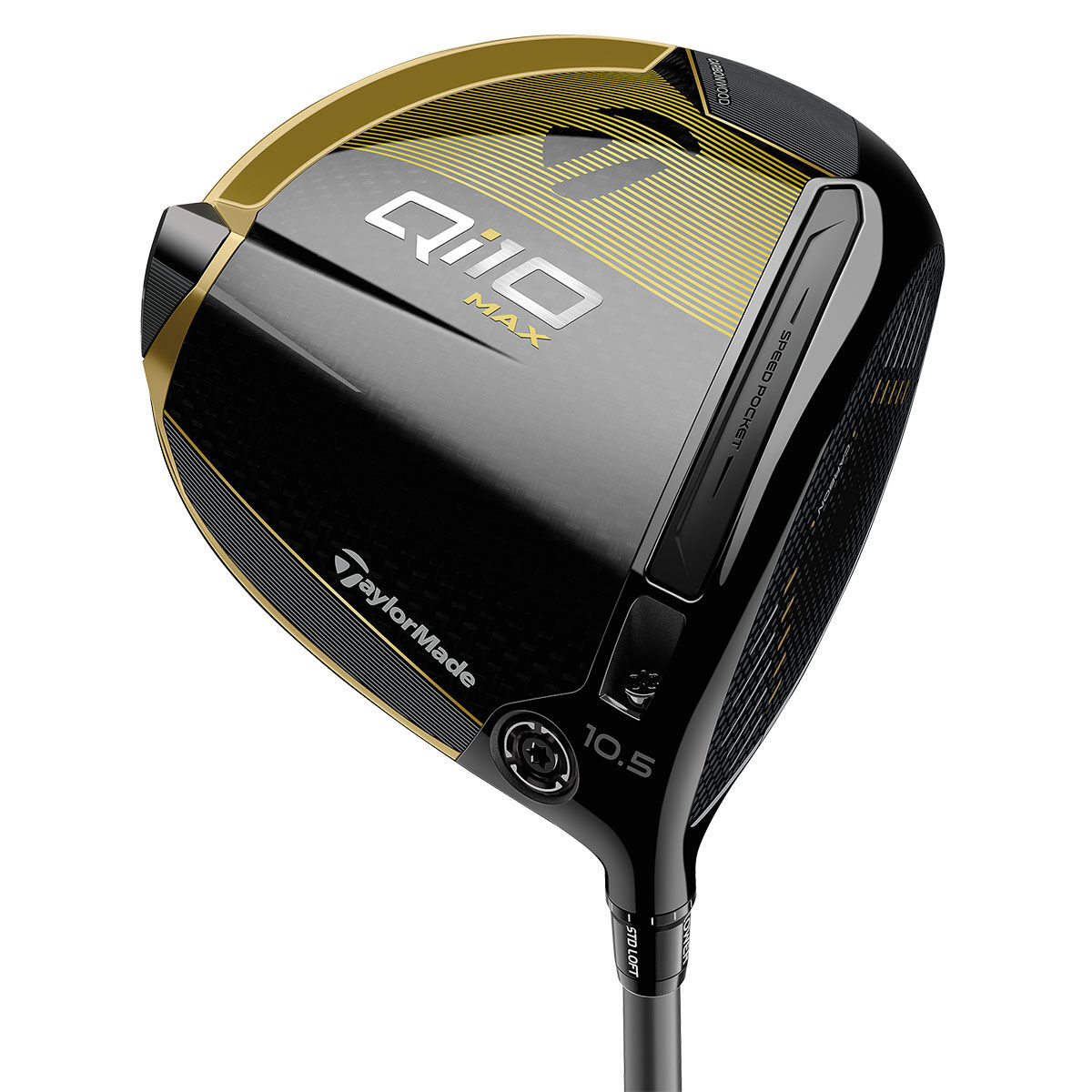 TaylorMade Qi10 Max Designer Series Black Gold Golf Driver, Mens, Right hand, 10.5°, Diamana t+ 60, Regular | American Golf von TaylorMade