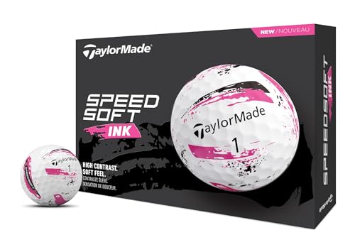 TaylorMade SpeedSoft Ink Golfbälle für Herren, Pink TaylorMade SpeedSoft Ink Golfbälle für Herren, Pink von TaylorMade