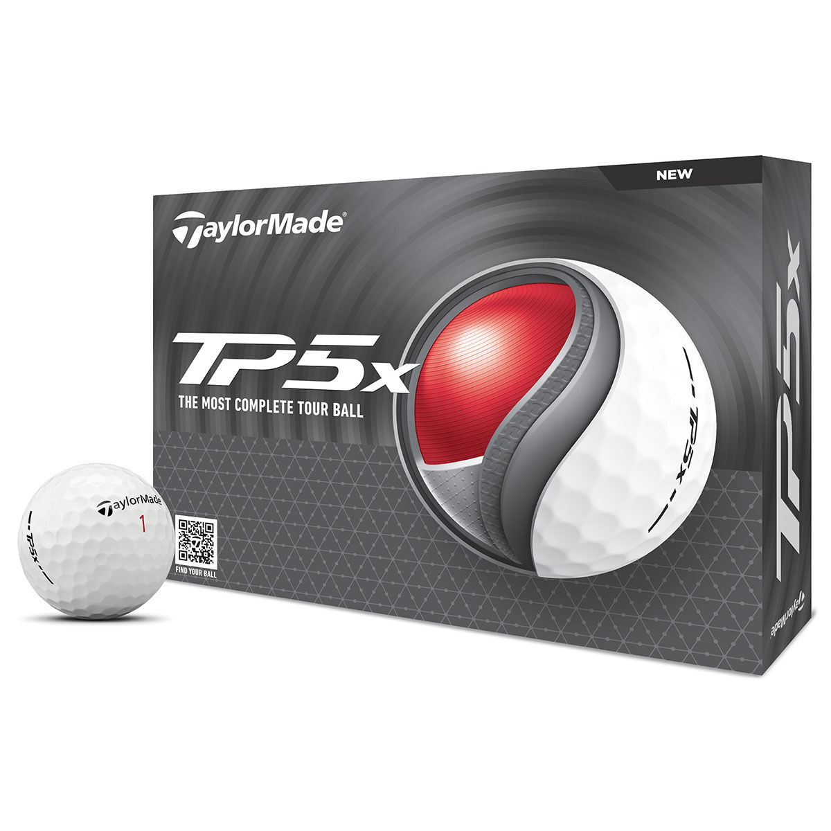 TaylorMade TP5 X 12 Golf Ball Pack, Mens, White | American Golf von TaylorMade