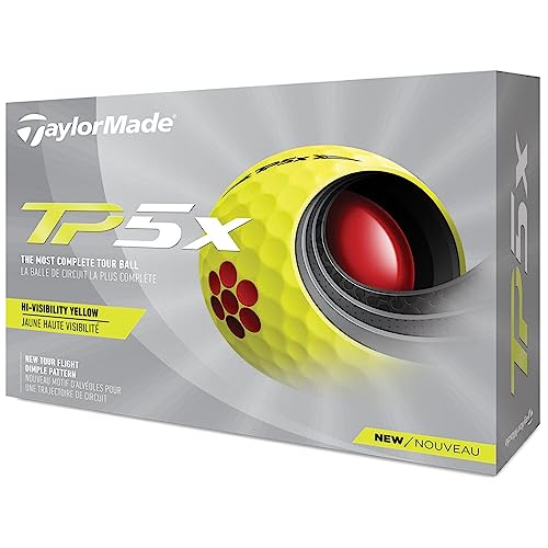 TaylorMade TP5X Yellow Golfbälle, gelb, Einheitsgröße TaylorMade TP5X Yellow Golfbälle, gelb, Einheitsgröße von TaylorMade
