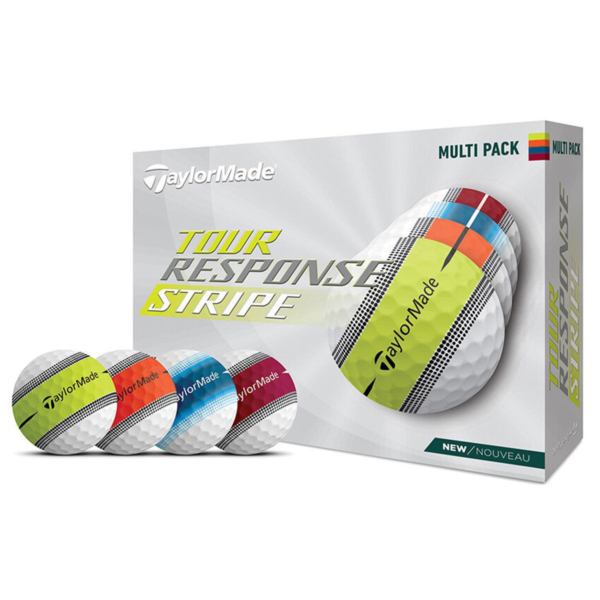 TaylorMade Tour Response Stripe 12 Golf Ball Pack, Mens, Multi | American Golf - Father's Day Gift von TaylorMade