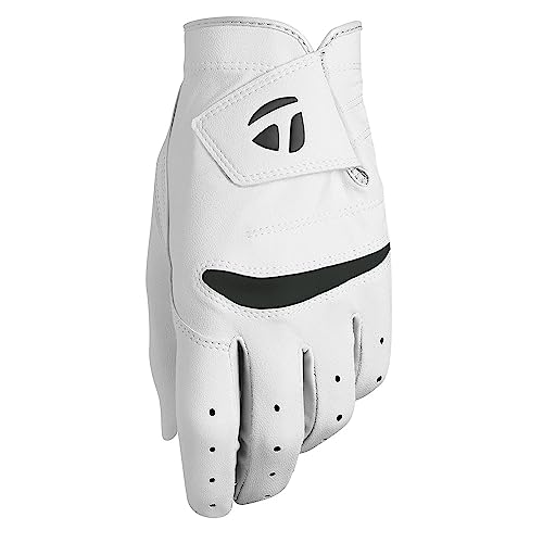 TaylorMade Unisex-Jugend Stratus Junior Golf-Handschuh, weiß, Größe M von TaylorMade