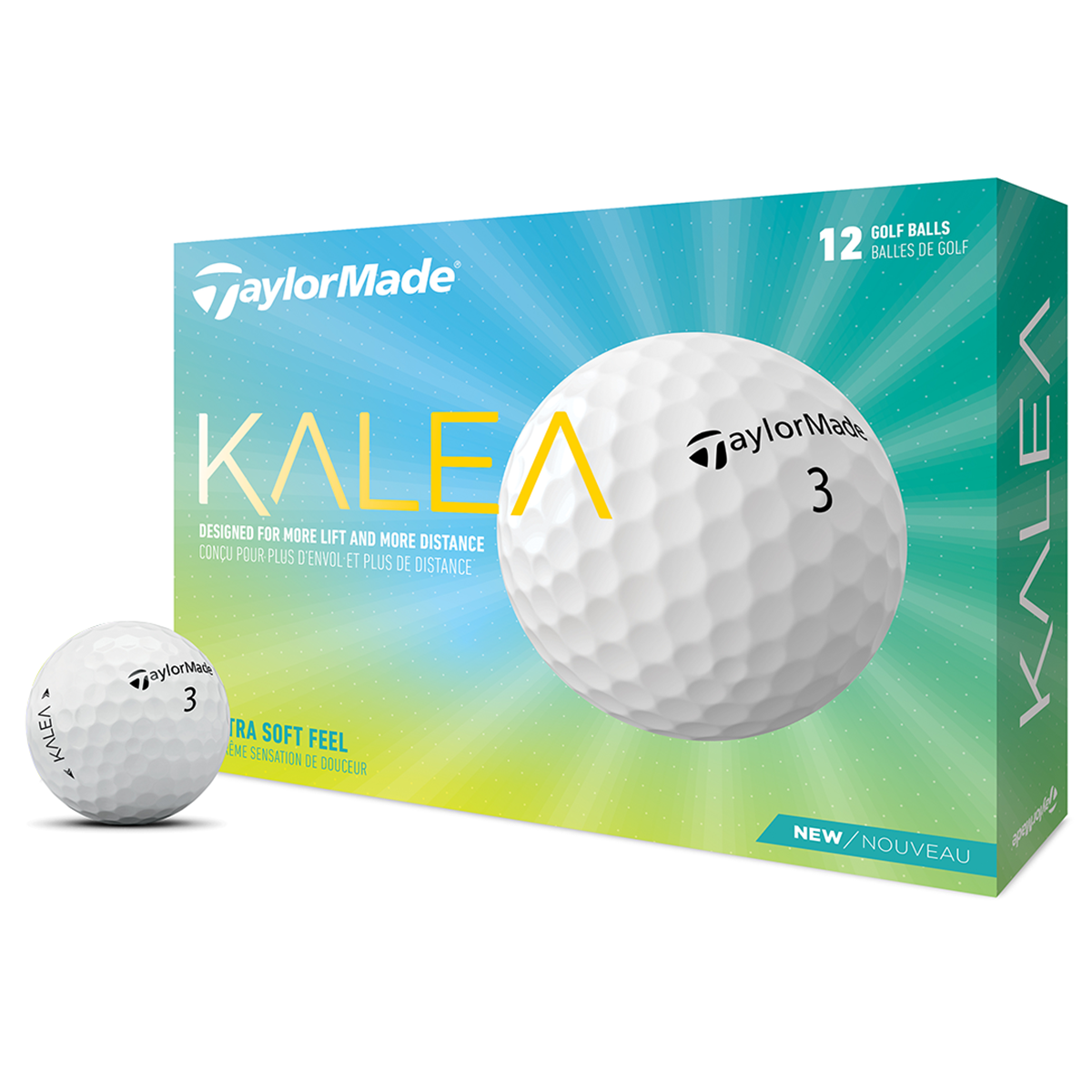 TaylorMade White Dimple Kalea 12 Golf Ball Pack 2022| American Golf, One Size von TaylorMade