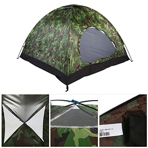 3-4 Personen Camping Kuppelzelt Dome Zelt Familienzelt Campingzelt Outdoor Camouflage UV Schutz Wasserdicht 3-4 Personen Zelt für Familie Camping Wandern von Tbest