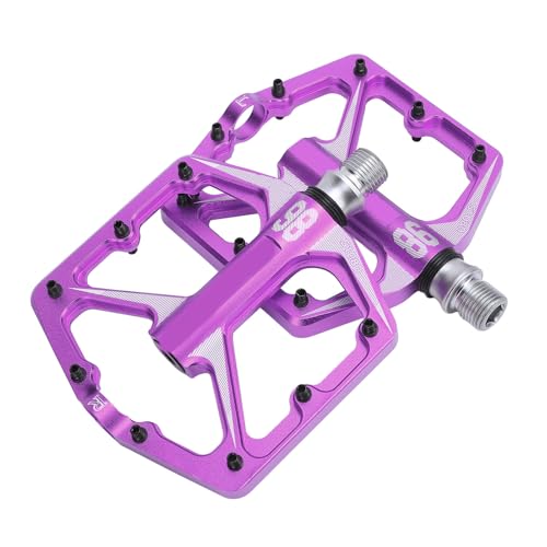 Fahrradpedale, Abgedichtete Lager, Hohler Pedalersatz aus Aluminiumlegierung für Bergreiten (Purple) von Tbest