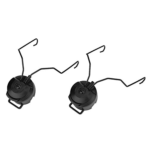 Helm Schiene Adapter Halter, 1 Paar Tactical Airsoft Headset Schiene Adapter Set für Fast/ACH/Mich/Peltor Comtac Helm Adapter für Sordin Headset Tpye(Schwarz) von Tbest