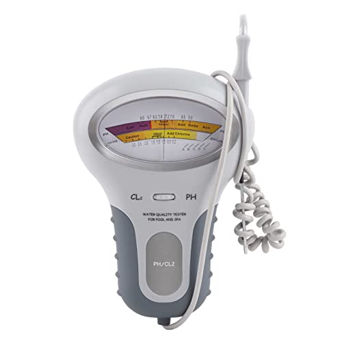 Pool Wassertester PH Messgerät, PH Chlor Messgerät Schwimmbadwassertester Wasserqualitäts Tester PH-Messgerät Chlortester Wasserdetektor für Schwimmbad, Aquarium, Pools von Tbest