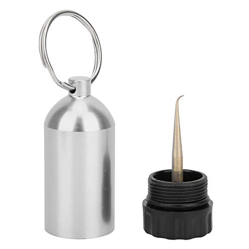 Tauchflasche, 12 O-Ringe, Aluminium-Tauchflaschen-Schlüsselanhänger für Tauchventil, Dichtungsring, O-Ringe, Mini-Zylinder-Aufbewahrungsflasche Zum Tauchen (SILVER) von Tbest