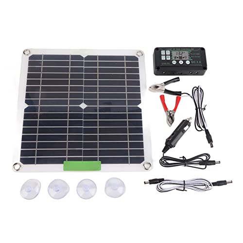 Tbest 200W 12V Solarpanel-Kit, Monokristalliner Solarpanel-Laderegler mit Controller-Kraftwerk für Radfahren, Bergsteigen, Wandern, Camping (100A) von Tbest