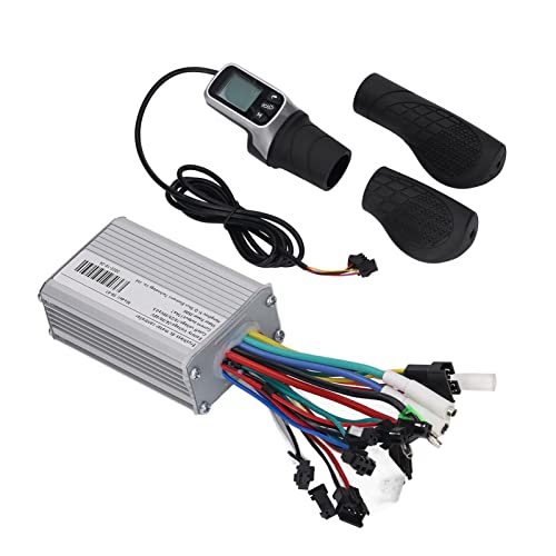 Tbest 350-W-Elektrofahrrad-Controller-Kit, Bürstenloser DC-Controller mit LCD-Messgerät und Griffen für 24-V-36-V-48-V-Motor-Elektroroller-Zubehör von Tbest