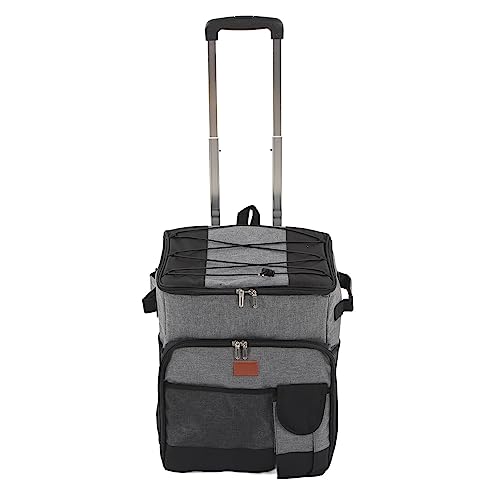 Tbest 35L Rollende Kühltasche, Rollende Kühltasche mit Rädern, wasserdichte Oxford-Stoff-Isoliertasche, Hebel-Trolley-Box, Grau, Strand, Sommer Tbest 35L Rollende Kühltasche, Rollende Kühltasche mit Rädern, wasserdichte Oxford-Stoff-Isoliertasche, Hebel-Trolley-Box, Grau, Strand, Sommer von Tbest