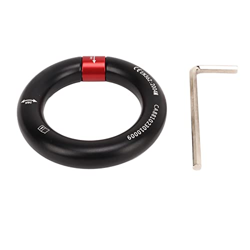 Tbest Abseil-Verbindungsring, 12 Mm Öffnung, Abseilring aus Aluminiumlegierung Zum Klettern, Bergsteigen (Black) von Tbest