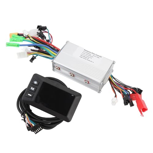 Tbest Bürstenloses Controller-Panel-Kit, 48 60 V 350 W Motor-Controller-Panel-Kit mit G51 LCD-Anzeigefeld-Set für Elektrofahrrad-Roller von Tbest