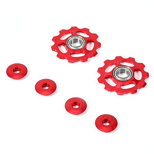 Tbest Fahrrad Hinten Schaltwerk Riemenscheibe 11T Wheels, 2pcs Aluminiumlegierung CNC-MTB-Stra?en-Mountainbike-Schaltwerk-R?der-Schaltwerk-Flaschenzug-F¨¹hrungslager f¨¹r Tbest Fahrrad Hinten Schaltwerk Riemenscheibe 11T Wheels, 2pcs Aluminiumlegierung CNC-MTB-Stra?en-Mountainbike-Schaltwerk-R?der-Schaltwerk-Flaschenzug-F¨¹hrungslager f¨¹r von Tbest