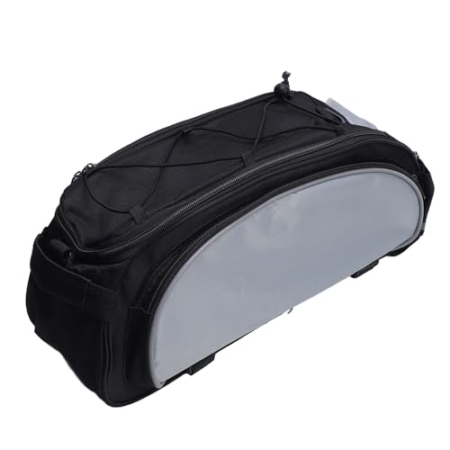 Tbest Fahrradträgertasche, Wasserabweisend, Reflektierender Rand, Schneller Zugriff für Outdoor-Aktivitäten (Schwarzgrau) von Tbest