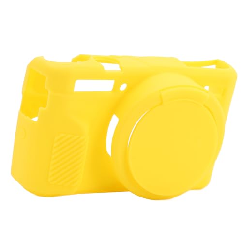 Tbest Kamera-Silikonhülle, Weiche Schutzhülle, Digitalkamera-Silikonhülle für G7X2 Digitale Spiegellose Kamera mit Abnehmbarer Objektivabdeckung (Yellow) von Tbest