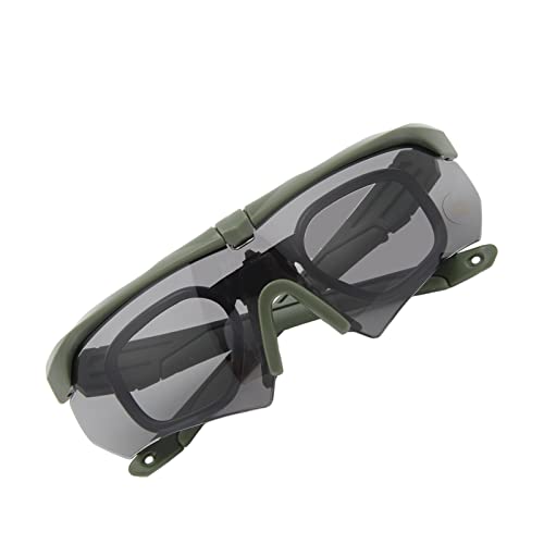 Tbest Kletterbrille, Schießbrille, UV-Schutz, Outdoor-Militärbrille, Wind- und Staubdicht, Halbrahmen-Motorradbrille, Augenschutz für Männer und Frauen (OD Grün) von Tbest