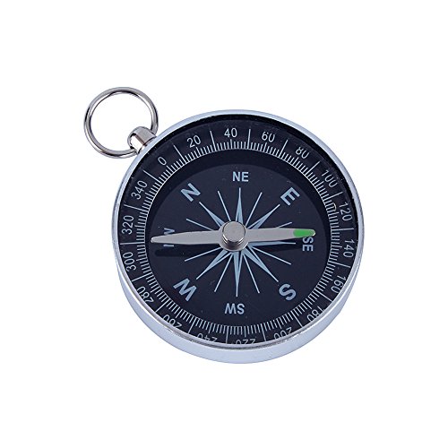 Kompass mit weißem Zifferblatt, isiert, 45 mm Aluminiumgehäuse, Silber, tragbarer Taschenkompass für Outdoor-Cam, Wandern, Sport, Navigation Kompass mit weißem Zifferblatt, isiert, 45 mm Aluminiumgehäuse, Silber, tragbarer Taschenkompass für Outdoor-Cam, Wandern, Sport, Navigation von Tbest