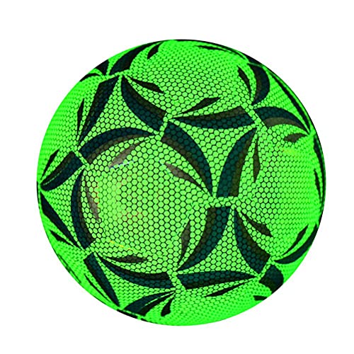 Tbest Reflektierender Fußball, 5 Kindertraining, Leuchtend Im Dunkeln, Aufleuchtend, Reflektierend, Offizieller Spiel-Trainingsball, Langlebig, Geschenke für Jungen und Mädchen von Tbest