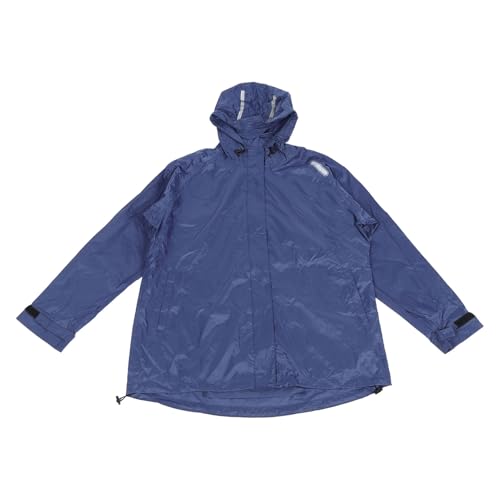 Tbest Regenjacke für Herren, wasserdichte Windjacke mit Kapuze, Reflektierende Streifen, Leicht, mit Verstellbarer Kapuze, Zum Radfahren, Laufen, Wandern (XXL) von Tbest