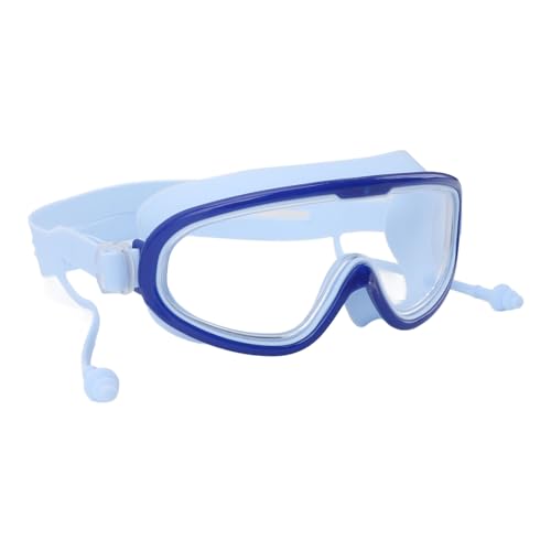 Tbest Schwimmbrille, Mehrschichtige, Beschlagfreie HD-Gläser, Verbesserter Rahmen mit Nasenklammer, wasserdichte Dichtung, Verstellbarer Riemen, für Schwimmzubehör (Blauer See) von Tbest