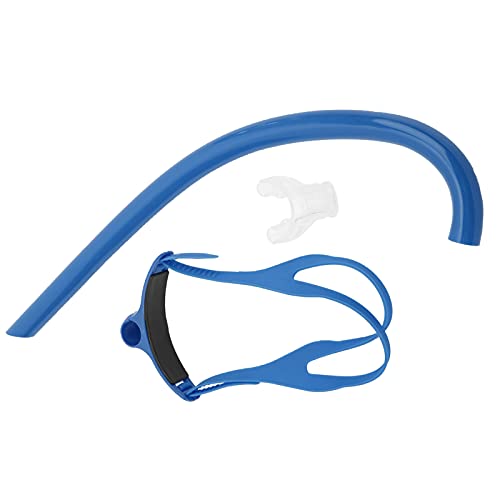 Tbest Schwimmschnorchel, Schwimmschnorchel,Trockenschnorchel,Tauchschnorchel,Schwimmender Frontschnorchel Mit Silikon-Mundstück,Schwimmtrainings-Atemschutzgerät (Blau) von Tbest