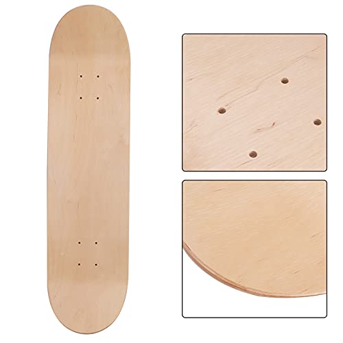 Tbest Skateboard Deck Blank Skate Plain 8,5 Decks Weiß, Skateboarding Ahornholz Blank Double Warped Skateboard Deck Concave Board Zubehör für Skate Scooter Tbest Skateboard Deck Blank Skate Plain 8,5 Decks Weiß, Skateboarding Ahornholz Blank Double Warped Skateboard Deck Concave Board Zubehör für Skate Scooter von Tbest