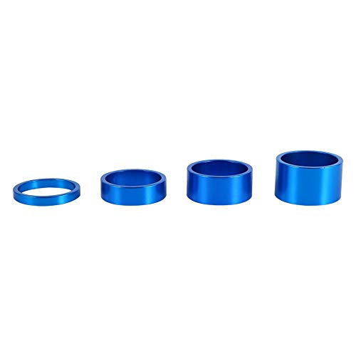 fahrrad abstandshalter,Fahrrad Headset Spacer 4pcs Fahrrad Dnzring Dnzscheiben MTB Rennrad Vorbau Spacer Fahrrad Lenkervorderteile Vorderschaft Gabelunterlegscheibe 5mm / 10mm / 15mm / 20mm(Blau) von Tbest