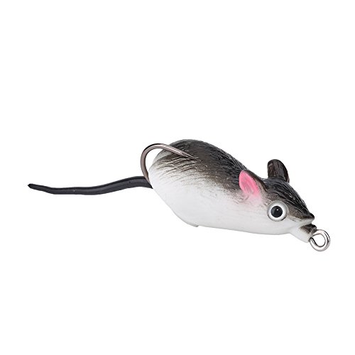 mouse lure,Angeln Ratte,Angelköder für Mäuse und Ratten,2 Stück weiche Süßwasser-Mäuse Kunstköder Wasserköder Haken Tackle Mäuse Ratten Bionische Köder für Bass,Doppelhaken von Tbest