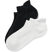 2 Paar Sport-Sneakersocken, schwarz/weiß von Tchibo