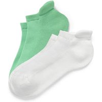 2 Paar Sport-Sneakersocken, weiß/grün 2 Paar Sport-Sneakersocken, weiß/grün von Tchibo