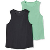 2 Sport-Tops, grün und anthrazit 2 Sport-Tops, grün und anthrazit von Tchibo