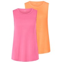 2 Sport-Tops, pfirsich und pink von Tchibo