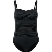 Figurformender Badeanzug mit recyceltem Material, schwarz Figurformender Badeanzug mit recyceltem Material, schwarz von Tchibo