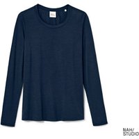 NAH/STUDIO Langarmshirt | Wolle, navy von Tchibo