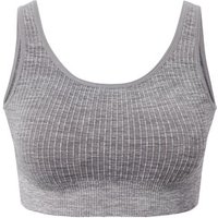 Seamless-Sport-Bustier, grau meliert Seamless-Sport-Bustier, grau meliert von Tchibo