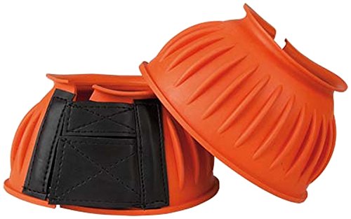 TdeT Hufglocke für Pferde, mit Klettverschluss, aus Gummi, Orange, XL von TdeT