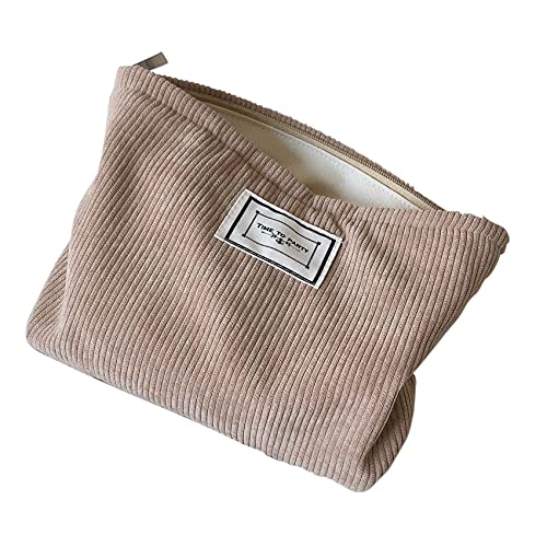 Tdyatocept Tragbare Damen Kosmetik Tasche ReißVerschluss Make-Up Waschen Make-Up Organizer Einfache Tasche,Khaki von Tdyatocept