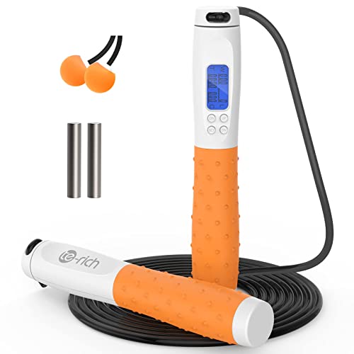 Te-Rich Springseil, kabellos, mit Zähler, Jump Rope 3 m, verstellbar, mit Stahl-Kugellager, rutschfeste Griffe für Erwachsene/Kinder/Fitness/Crossfit/Boxen/Fitnessstudio Te-Rich Springseil, kabellos, mit Zähler, Jump Rope 3 m, verstellbar, mit Stahl-Kugellager, rutschfeste Griffe für Erwachsene/Kinder/Fitness/Crossfit/Boxen/Fitnessstudio von Te-Rich