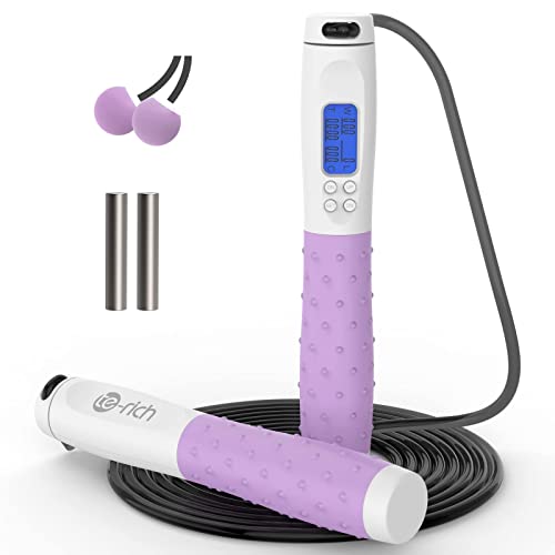 Te-Rich Springseil Sport, kabellos, mit Zähler, Jump Rope 3 m, verstellbar, mit Kugellagern aus Stahl, rutschfeste Griffe für Erwachsene/Kinder/Fitness/Crossfit/Boxen/Gym Te-Rich Springseil Sport, kabellos, mit Zähler, Jump Rope 3 m, verstellbar, mit Kugellagern aus Stahl, rutschfeste Griffe für Erwachsene/Kinder/Fitness/Crossfit/Boxen/Gym von Te-Rich