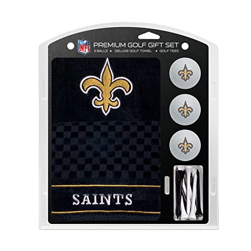 Team Golf 31820 NFL New Orleans Saints Geschenkset, Besticktes Golf-Handtuch, 3 Golfbälle und 14 Golf-Tees 6,5 cm Regulierung, dreifach gefaltetes Handtuch, 40,6 x 55,9 cm, 100% Baumwolle Team Golf 31820 NFL New Orleans Saints Geschenkset, Besticktes Golf-Handtuch, 3 Golfbälle und 14 Golf-Tees 6,5 cm Regulierung, dreifach gefaltetes Handtuch, 40,6 x 55,9 cm, 100% Baumwolle von Team Golf