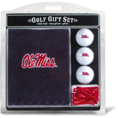 Team Golf NCAA Ole Miss Rebels Geschenkset: Besticktes Golf-Handtuch, 3 Golfbälle und 14 Golf-Tees, 6,5 cm Regulierung, dreifach gefaltetes Handtuch 40,6 x 55,9 cm, 100% Baumwolle Team Golf NCAA Ole Miss Rebels Geschenkset: Besticktes Golf-Handtuch, 3 Golfbälle und 14 Golf-Tees, 6,5 cm Regulierung, dreifach gefaltetes Handtuch 40,6 x 55,9 cm, 100% Baumwolle von Team Golf