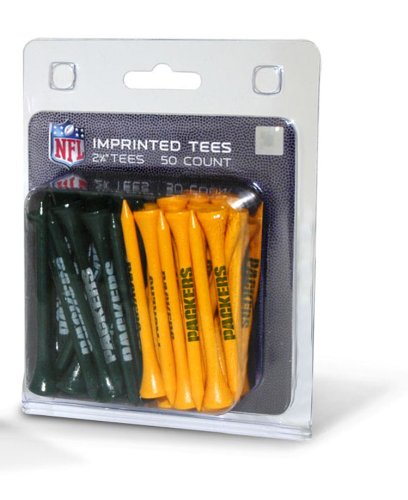 Team Golf NFL Green Bay Packers Golftees, 7,5 cm, 50 Stück, reguläre Größe, Verschiedene Teamfarben von Team Golf