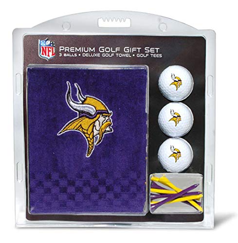 Team Golf NFL Minnesota Vikings Geschenkset: Besticktes Golf-Handtuch, 3 Golfbälle und 14 Golf-Tees, 7,5 cm Regulation, dreifach gefaltetes Handtuch 40,6 x 55,9 cm, 100% Baumwolle Team Golf NFL Minnesota Vikings Geschenkset: Besticktes Golf-Handtuch, 3 Golfbälle und 14 Golf-Tees, 7,5 cm Regulation, dreifach gefaltetes Handtuch 40,6 x 55,9 cm, 100% Baumwolle von Team Golf