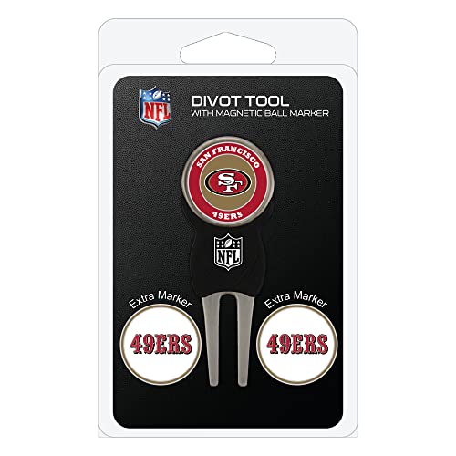 Team Golf NFL San Francisco 49ers Pitchgabel-Set mit 3 Golfballmarkierern, Pitchgabel mit 3 Golfballmarkern, Marker sind abnehmbar, magnetisch, doppelseitig, Emaille Team Golf NFL San Francisco 49ers Pitchgabel-Set mit 3 Golfballmarkierern, Pitchgabel mit 3 Golfballmarkern, Marker sind abnehmbar, magnetisch, doppelseitig, Emaille von Team Golf
