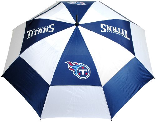 Team Golf NFL Tennessee Titans Golfschirm 157,5 cm Golf-Regenschirm mit Schutzhülle, Doppel-Baldachin Windschutz Design, Auto Open Button von Team Golf