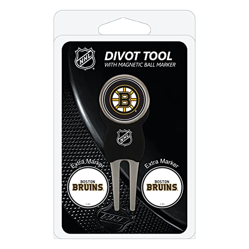 Team Golf NHL Boston Bruins Divot Tool Pack mit 3 Golf Ball Markern Divot Tool with 3 Golf Ball Markers Pack, Markers Are Removable Magnetic Double Sided Emaille Team Golf NHL Boston Bruins Divot Tool Pack mit 3 Golf Ball Markern Divot Tool with 3 Golf Ball Markers Pack, Markers Are Removable Magnetic Double Sided Emaille von Team Golf